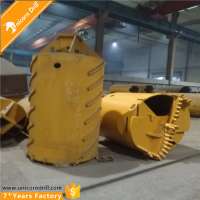 Factory 400mm 35crmo Double Cutter Hard Hydraulic Rock Grapple Pallet Forks For Tractor Excavator Timber Grab Bucket